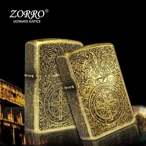 Оригинальная бензиновая зажигалка Zorro HL-303, Зажигалка подарочная сувенирная, ZT-795 Сувенирные зажигалки | Зображення 4