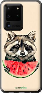 Чохол на Samsung Galaxy S20 Ultra Єнотик з кавуном "4605u-1831-2448"