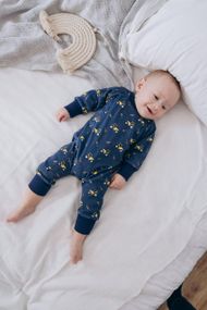 Ромпер на блискавці інтерлок принт Трактор 80