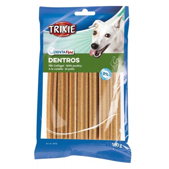 Лакомство для собак Trixie Denta Fun Dentros с мясом птицы 180 гр