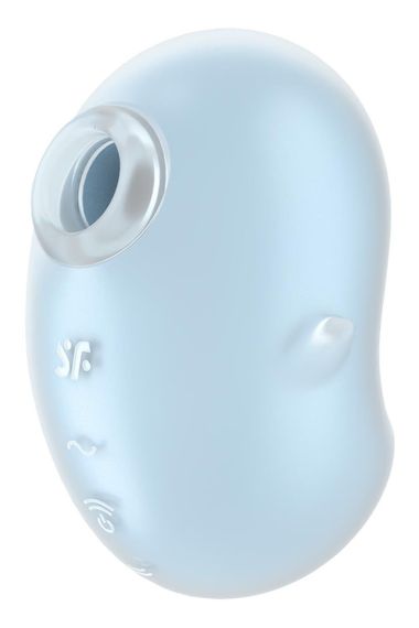 Вибратор вакуумный стимулятор Satisfyer Cutie Ghost, голубой, 9.1 см Sex Aura | Зображення 1