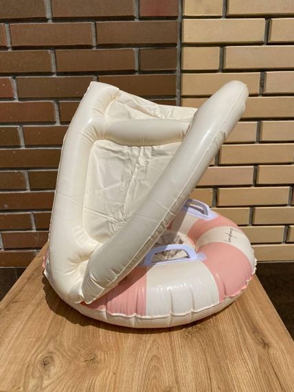 Надувне коло з трусиками та дахом для захисту від сонця Рожева полоса | Зображення 2