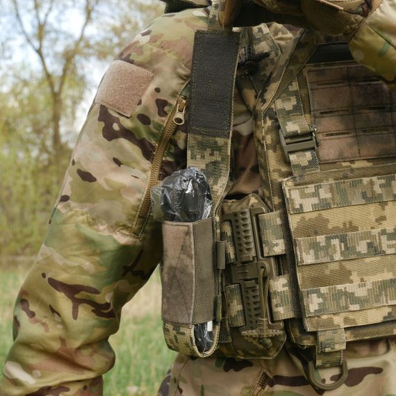 Подсумок под турникет открытого типа с креплениями для тактических ножниц и маркера пиксель | Зображення 8