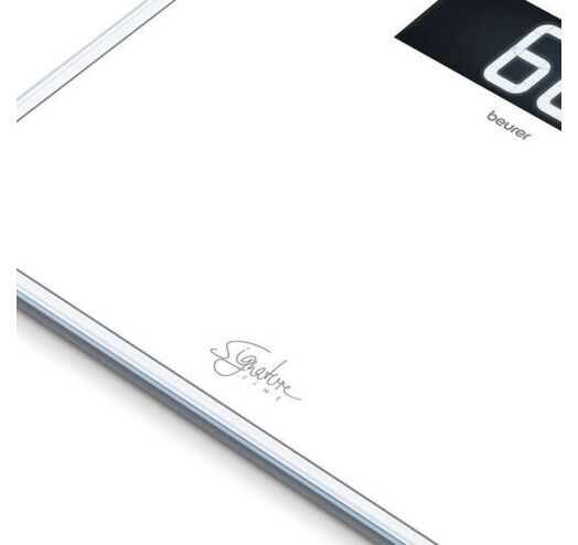 Ваги підлогові Beurer , 200кг, товщина 8мм, великий дисплей, 3хААА в комплекті, скло, білий (GS_410_SIGNATURE_LINE_WH) | Зображення 3