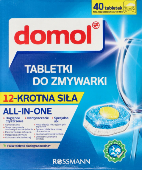 DOMOL  Таблетки для посудомийної машини 40 шт