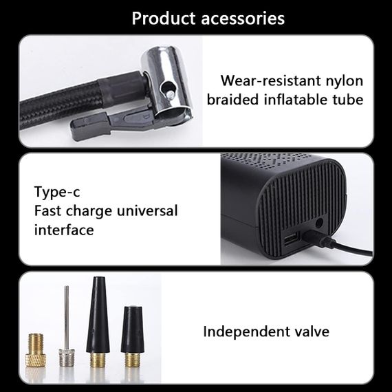 Портативний компресор Wireless Pump 12В ST5509D ∙ Багатофункціональний портативний Wireless Pump компресор | Зображення 3
