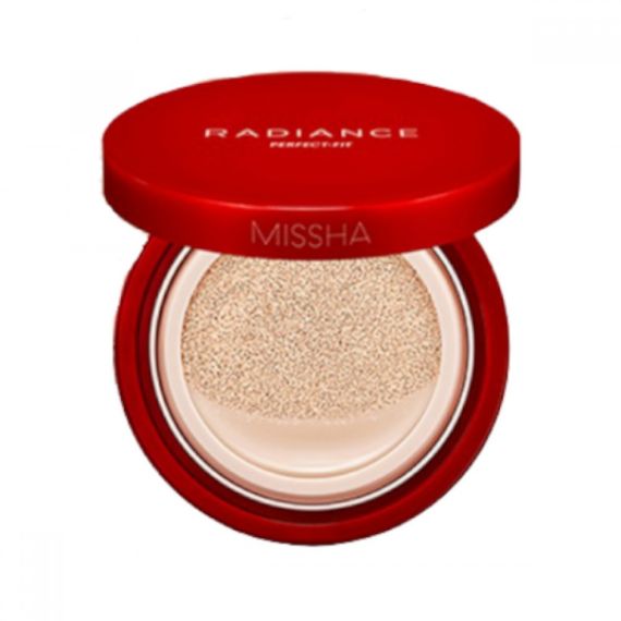 Тональний кушон із напівсяйним покриттям Missha Radiance Perfect-Fit Cushion Foundation SPF 50+ PA+++ N21P