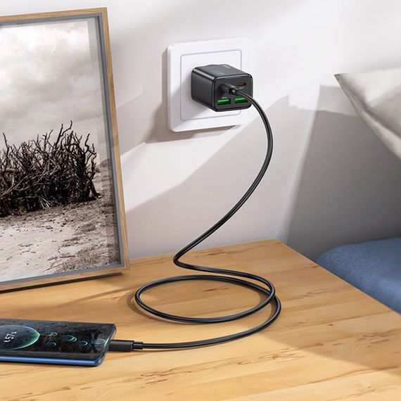 МЗП Hoco N55 Fundador PD20W four-port (2USB-A/2C) Black | Зображення 5