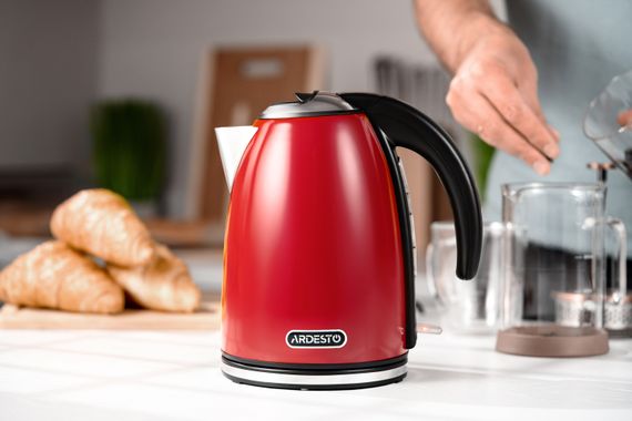 Електрочайник ARDESTO EKL-F340R 1.7л/2200Вт/strix контроль/нерж. сталь/червоний (EKL-F340R) | Зображення 3