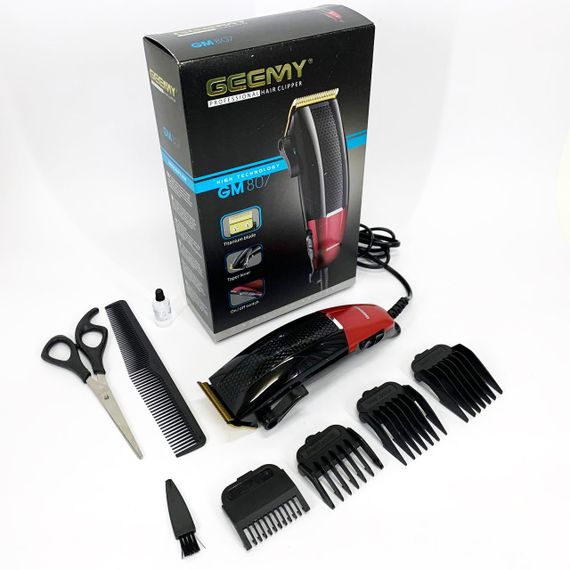 Машинка для стрижки волосся професійна Gemei GM-807, Стильна машинка для стрижки та гоління | Зображення 3