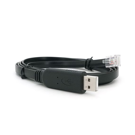 Кабель VEGGIEG V-U403, USB/RJ45, FTDI-TF 232 Chipset, консольний, Black, довжина 1.5м, Box | Зображення 1