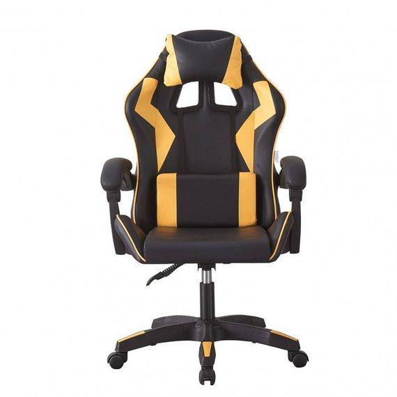 Кресло геймерское игровое компьютерное Bonro B-0519 желтое 42400363 | Зображення 1