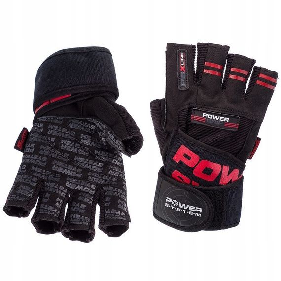 Рукавички для фітнесу Power System PS-2800 Power Grip Red M | Зображення 3