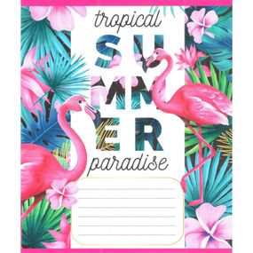 Тетрадь ученическая "Розовый фламинго" 012-500059K-3 в клетку, 12 листов (959050)