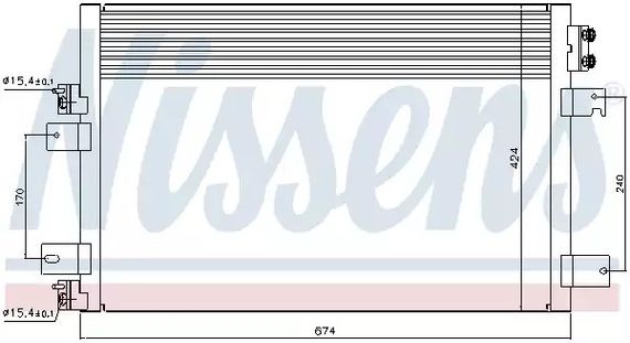 Радіатор, конденсор кондиціонера CHRYSLER SEBRING, DODGE AVENGER, NISSENS (940151)