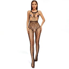 Сексуальний спокусливий еротичний бодістокінг боді комбінезон сітка з доступом - еротична білизна 23556