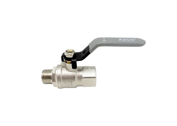 Кран кульовий Nickel MAX PN40 1/2" ЗВ сіра ручка ASCO 1/20 | Зображення 3