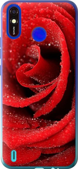 Чехол на Tecno Spark 4 Lite Красная роза "529u-2425-17620"