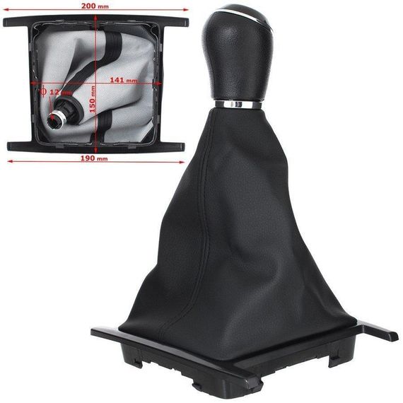 Volkswagen AMAROK (10-16) ручка КПП перемикання передач 6 ступка + чохол + рамка, Амарок | Зображення 1