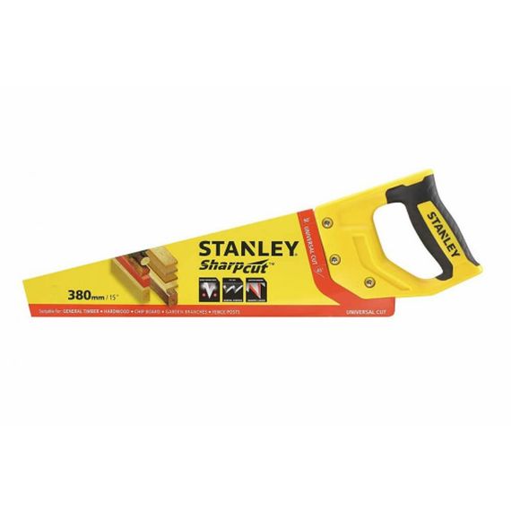 Ножовка SHARPCUT ™ длиной 380 мм для поперечного и продольного реза STANLEY STHT20366-1 | Зображення 1