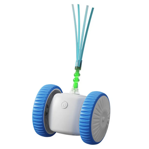 Інтерактивна розумна іграшка для кішок і кошенят з USB-зарядкою, хаотичними рухами та силіконовими колесами | Зображення 2