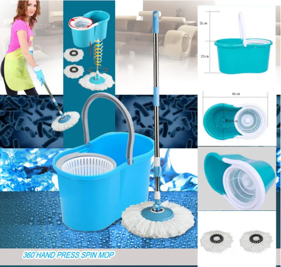 Універсальна швабра з віджимом-центрифугою і відром Easy Mop "Кругла Швабра" | Зображення 2