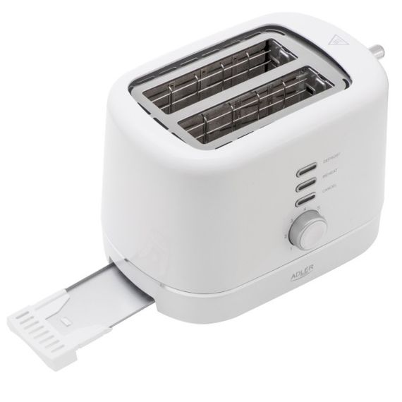 Тостер Adler AD 3224 white 850 Вт білий | Зображення 3