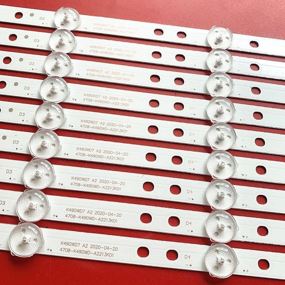 LED підсвітка TV 49" 4708-K490WD-A2213K01 K490WD7 LE49D88UD LE49D8800 UD49H18 49PFL3445/T3 49PUF6050 12шт. | Зображення 3