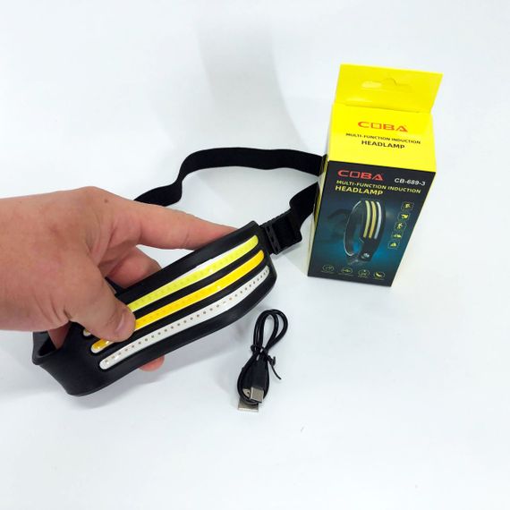 Тактичний ліхтар з ремінцем для голови BL-W689-LM+3COB, Налобний ліхтар для сантехніка ZY-13 | Зображення 7