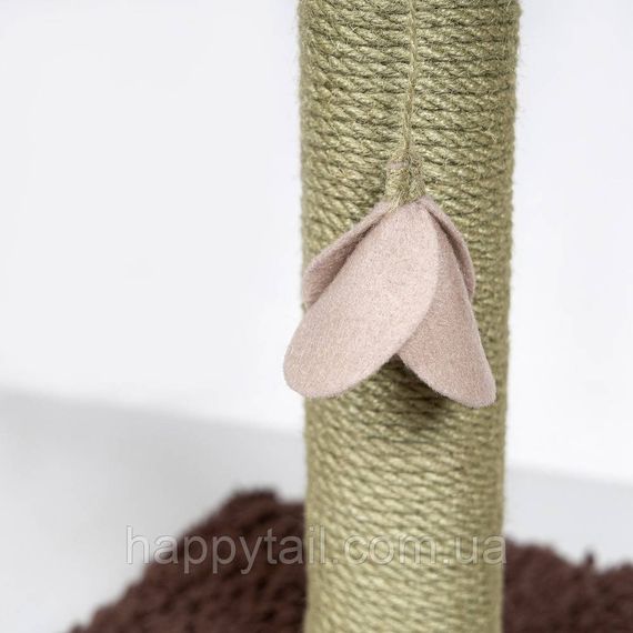 Дряпка-стовпчик Priroda Teddy для котів, коричнева, 32х32х53 см | Зображення 2