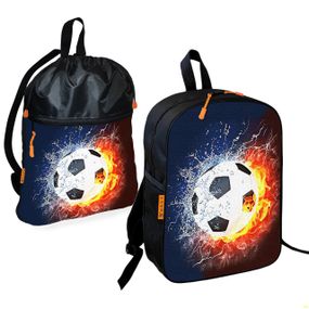 Шкільний рюкзак дитячий футбол + Сумка для взуття спортивної форми рюкзак-мішок хлопчикові (01866)