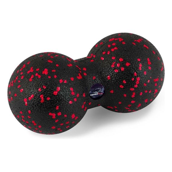 Массажный мяч двойной Паверплей PP-4352 Epp foam peanut ball (d8*16cm.) Черный/Красный | Зображення 1