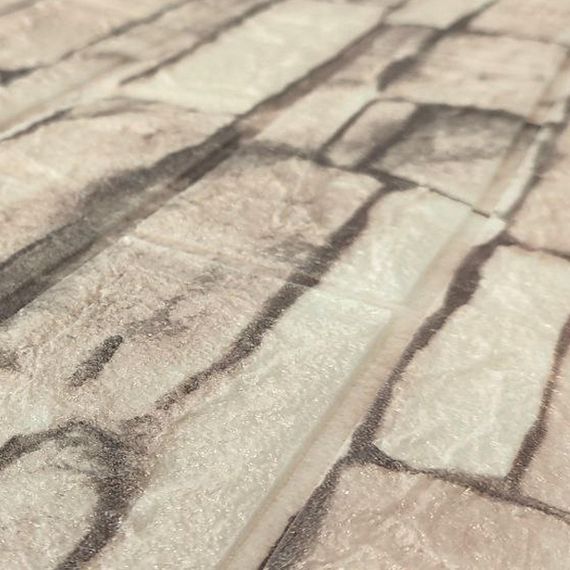 Самоклеюча 3D панель під бежеву цеглу катеринослав 700х770х3мм (344-3) SW-00001383 | Зображення 1