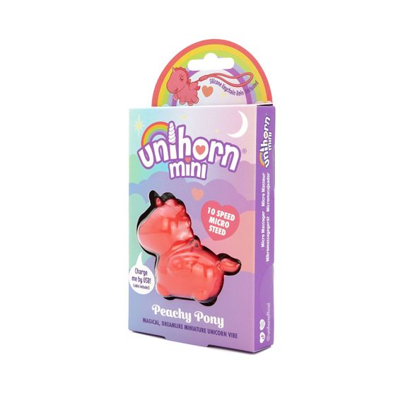 Вібратор-мінієдиноріжка Unihorn Mini – Peachy Pony, брелок з вібрацією, 10 режимів | Зображення 1