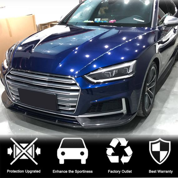 Передняя накладка на бампер Lip (для S-Line Coupe/Cabriolet 2016-2020, Карбон) для Ауди A5 | Зображення 3