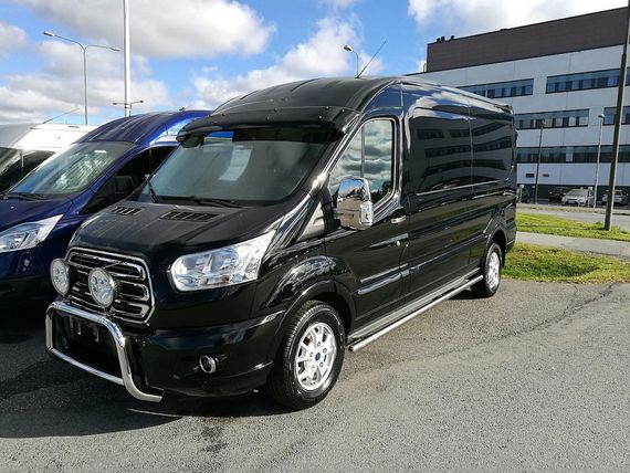 Козирьок на лобове скло (чорний глянець, 5мм) для Ford Transit 2014-2024 рр | Зображення 7