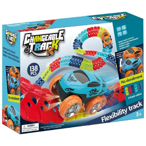 Інтерактивний трек з інерційною машинкою SHT 288 Changeable Trak (138pcs/1CAR) Colorful | Зображення 2