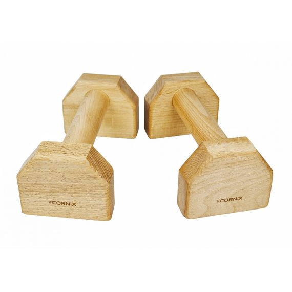 Упори для віджимань (паралетси) Cornix 25 см дерев'яні XR-0493 | Зображення 8