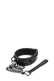 Ошейник с поводком NS Novelties Sinful Black Collar Sex Aura