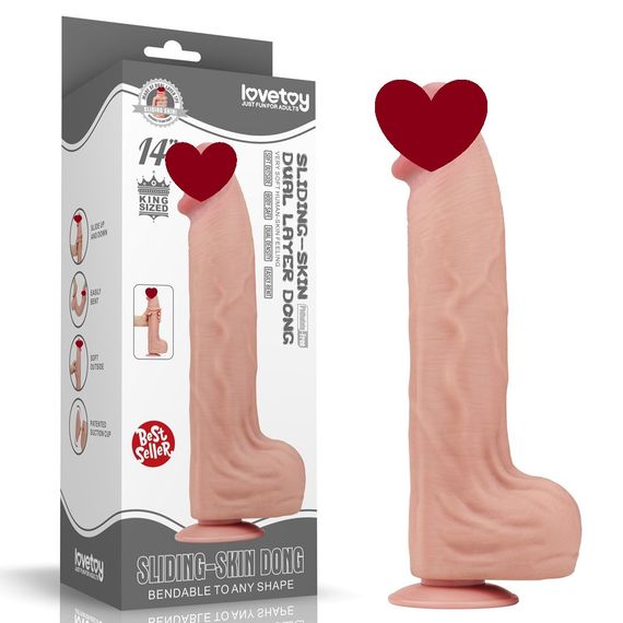 Фалоімітатор 14'' King Sized Sliding Skin Dual Layer Dong sexstyle
