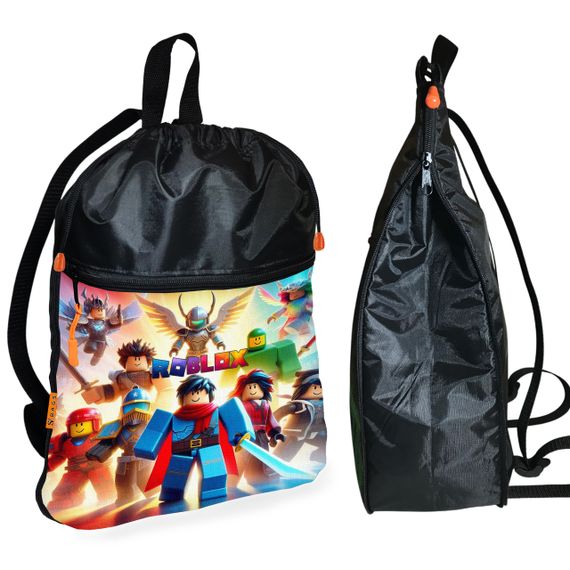 Рюкзак-мешок для обуви,спортивной формы Роблокс "Roblox" детская сумка для сменки с расширителем (1678)