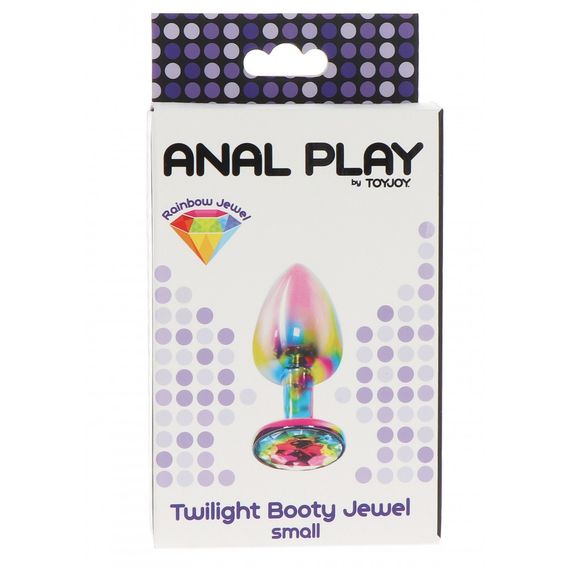 Анальна пробка S із кристалом Toy Joy, різнокольорова Sex Aura | Зображення 1