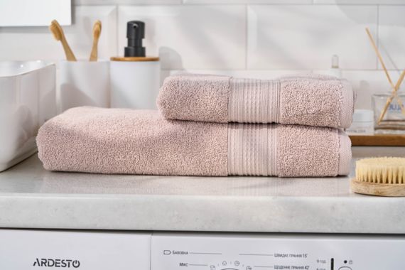 Рушник махровий Ardesto SuperSoft, 70х140см, 100% бавовна, бежевий (ART2270NSP) | Зображення 2
