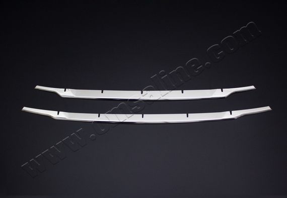 Накладки на бампер OmsaLine (2018-2023, 2 шт, нерж) для Ford Courier 2014↗ гг. | Зображення 1