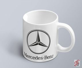Чашка  з принтом авто логотип Mercedes Benz  (02010102008)