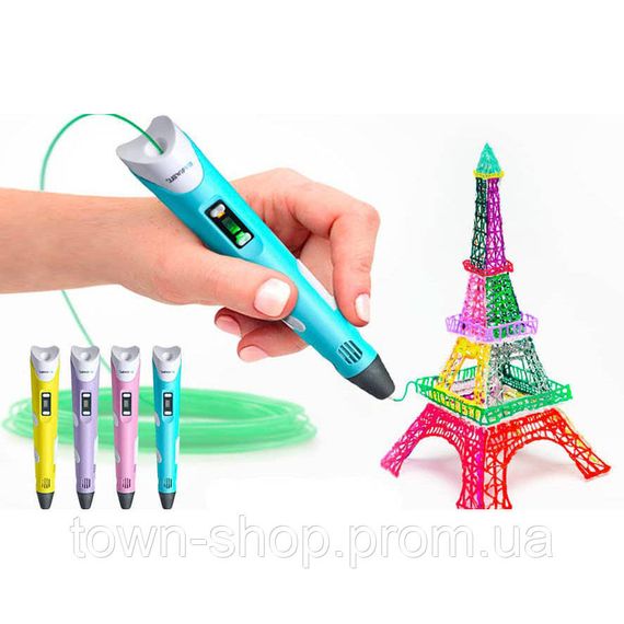3D ручка Smart 3D Pen 2 c LCD дисплеем. Цвет: голубой | Зображення 5
