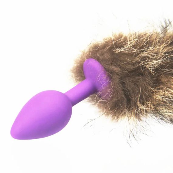 Силіконова анальна пробка з лисячим хвостиком | Зображення 7