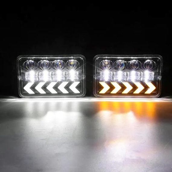 LED фара з DRL 40W 4x10W комплект 2 шт чітка світло-тіньова межа 6700 LM 10-30V 6000K | Зображення 1