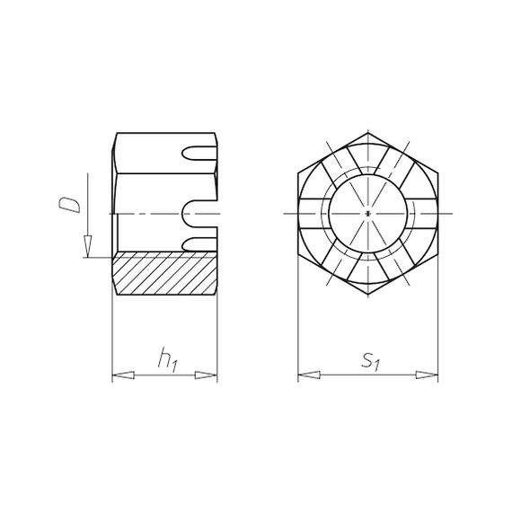 гайка корончатая | Зображення 1