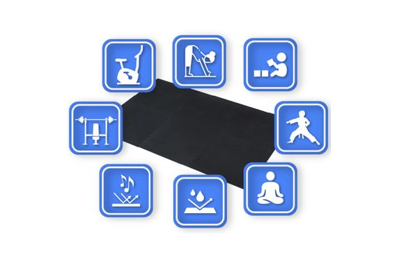 Килимок-пазл THUNDER PZ-01 60 х 60 чорний (PZ-01) | Зображення 1